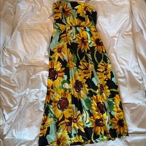 Anthropologie Maeve Yellow and Blue Dress